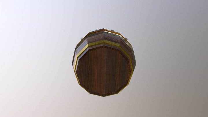 Steampunk Barrel 3D Model
