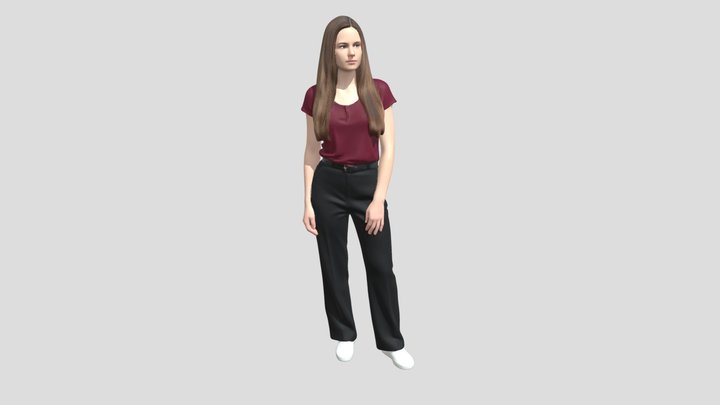 Burgundy T-Shirt Portrait