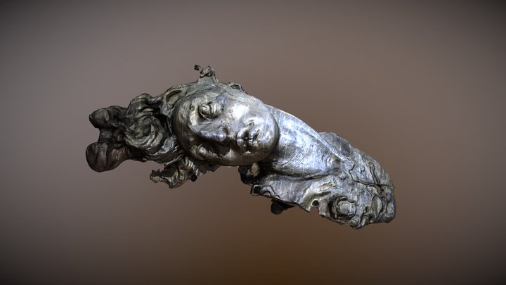 Bronze Female Head 3D Model