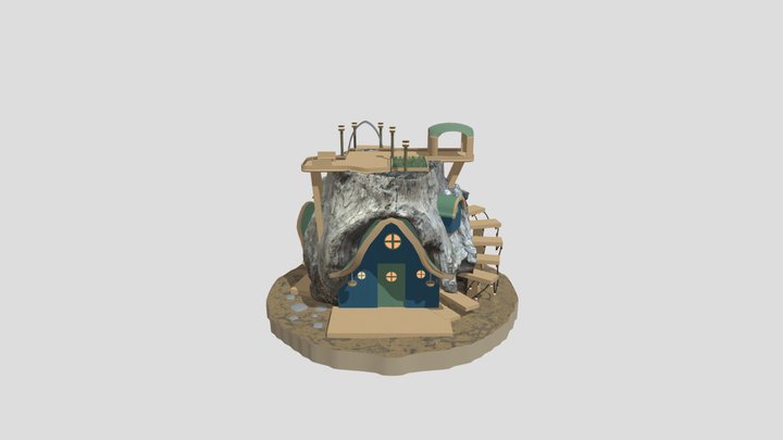 House In a Stump Final 3D Model