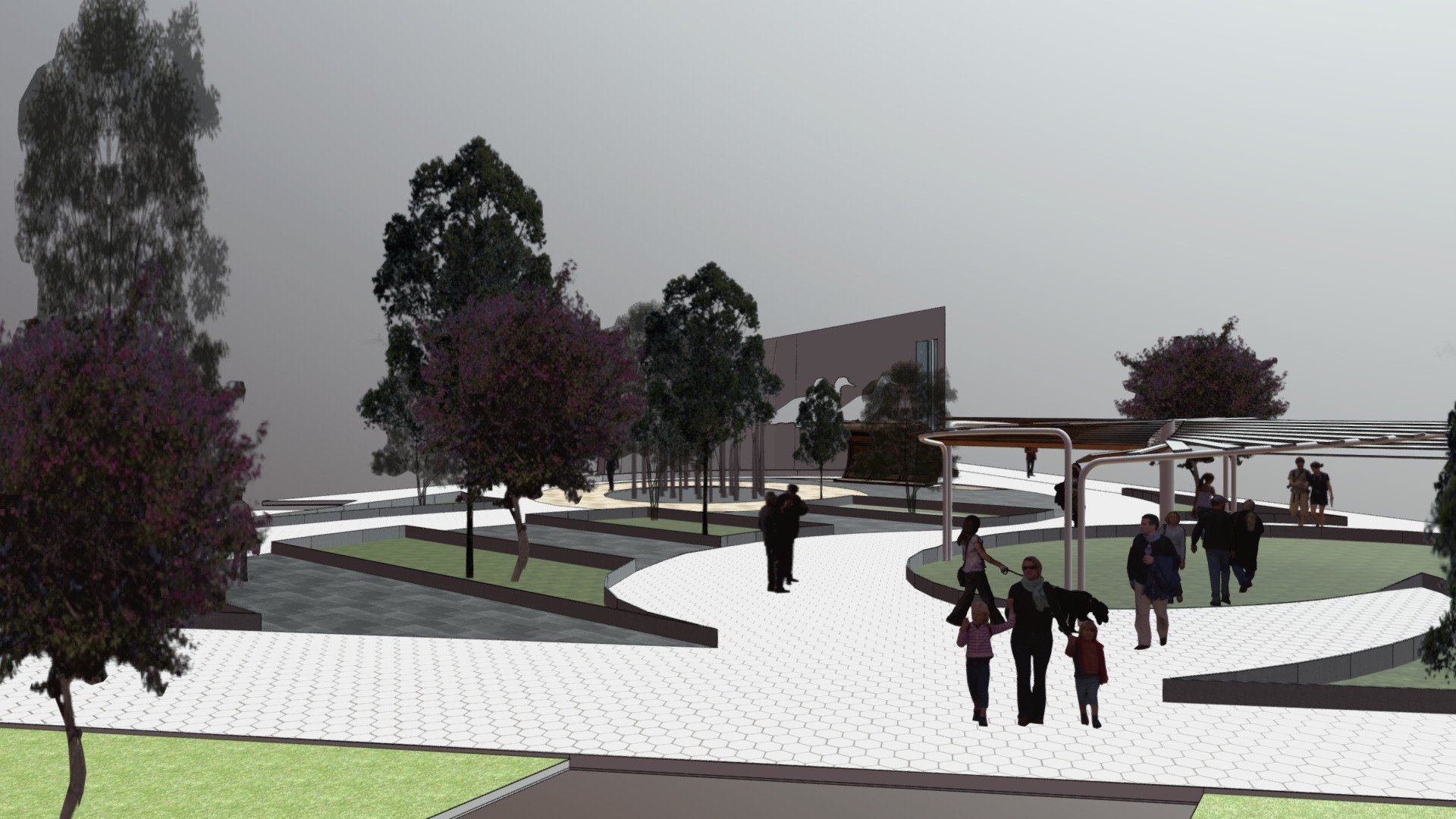 Recreative Plaza /Plaza recreativa - 3D model by Diego Renato Villa ...