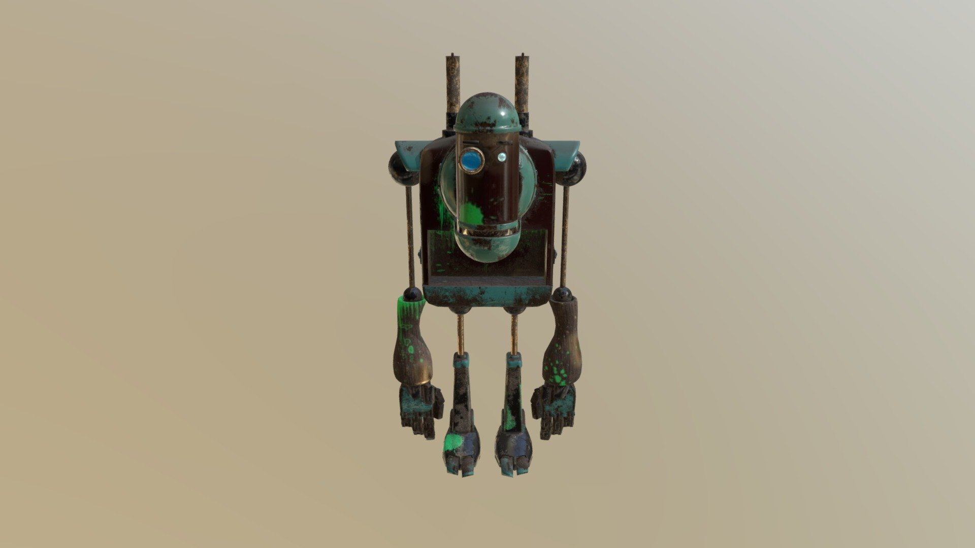 Radioactive Steampunk Robot