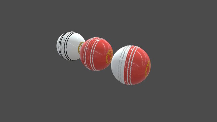 Leather Cricket Balls 3D Model