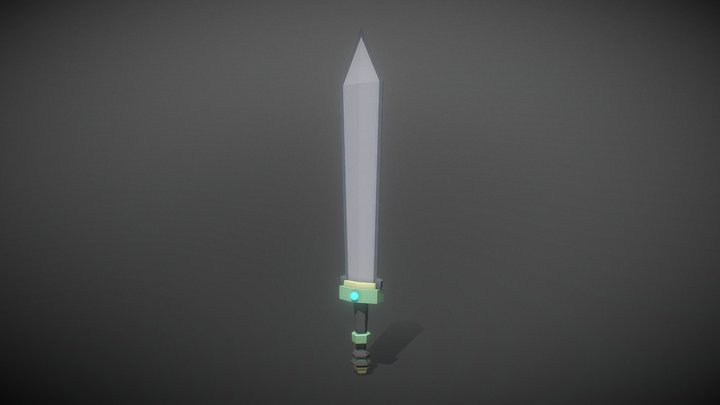 Low-Poly Sword 3D Model