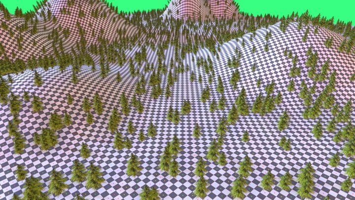 Forest generated in the blender PS1 3D Model