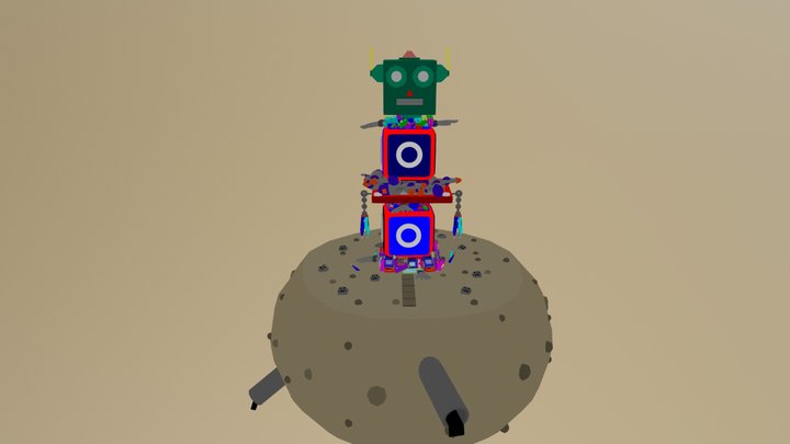 Toy Tower Diorama 3D Model