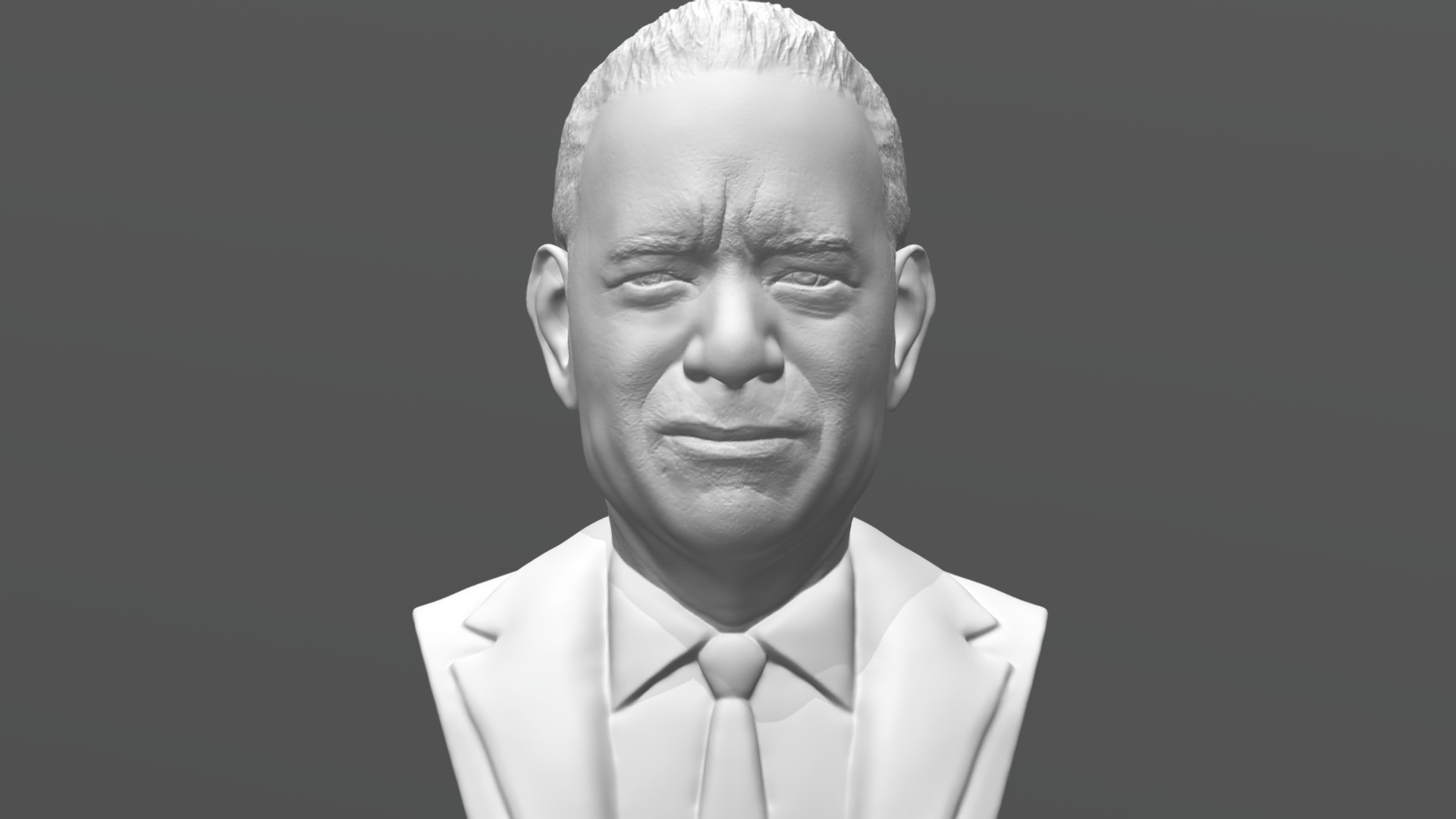 3D model Tom Hanks bust for 3D printing - This is a 3D model of the Tom Hanks bust for 3D printing. The 3D model is about a man in a suit.
