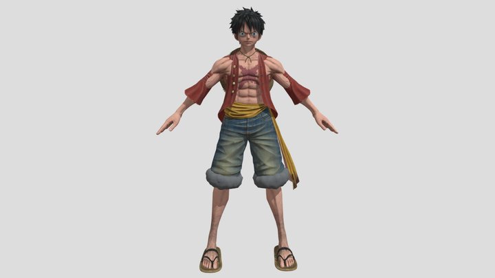 Monkey D Luffy Damage - One Piece 3D Model