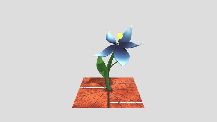 Flor Azul 3D Model