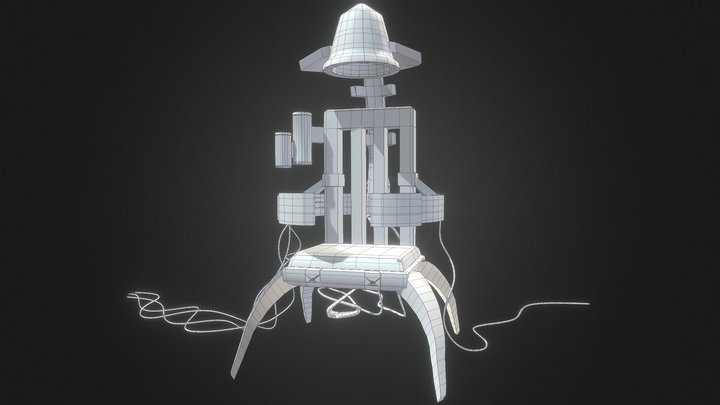 Sci-Fi Futuristic Chair untextured 3D Model