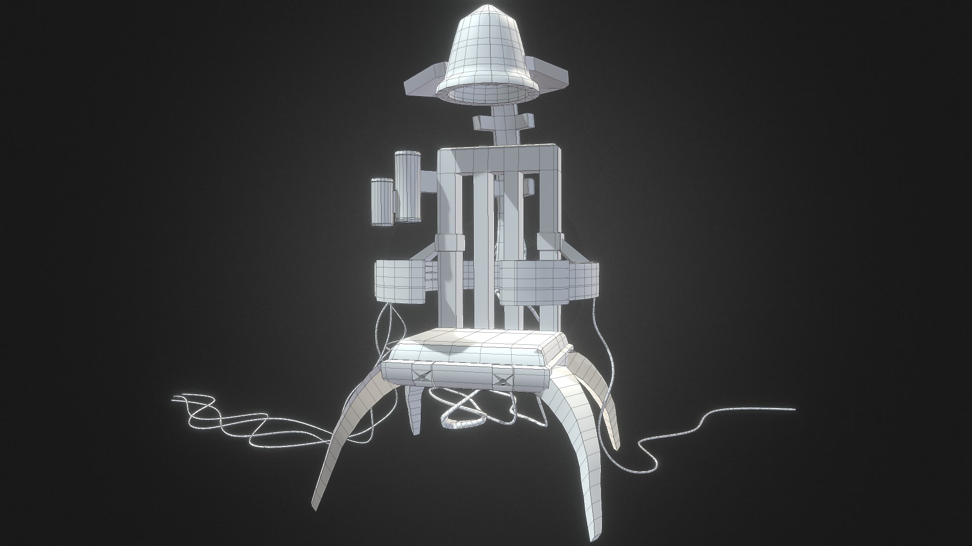 3D model Sci-Fi Futuristic Chair untextured - This is a 3D model of the Sci-Fi Futuristic Chair untextured. The 3D model is about diagram.