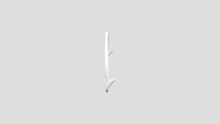 Simple Bathroom Mirror with Lights 3D Model