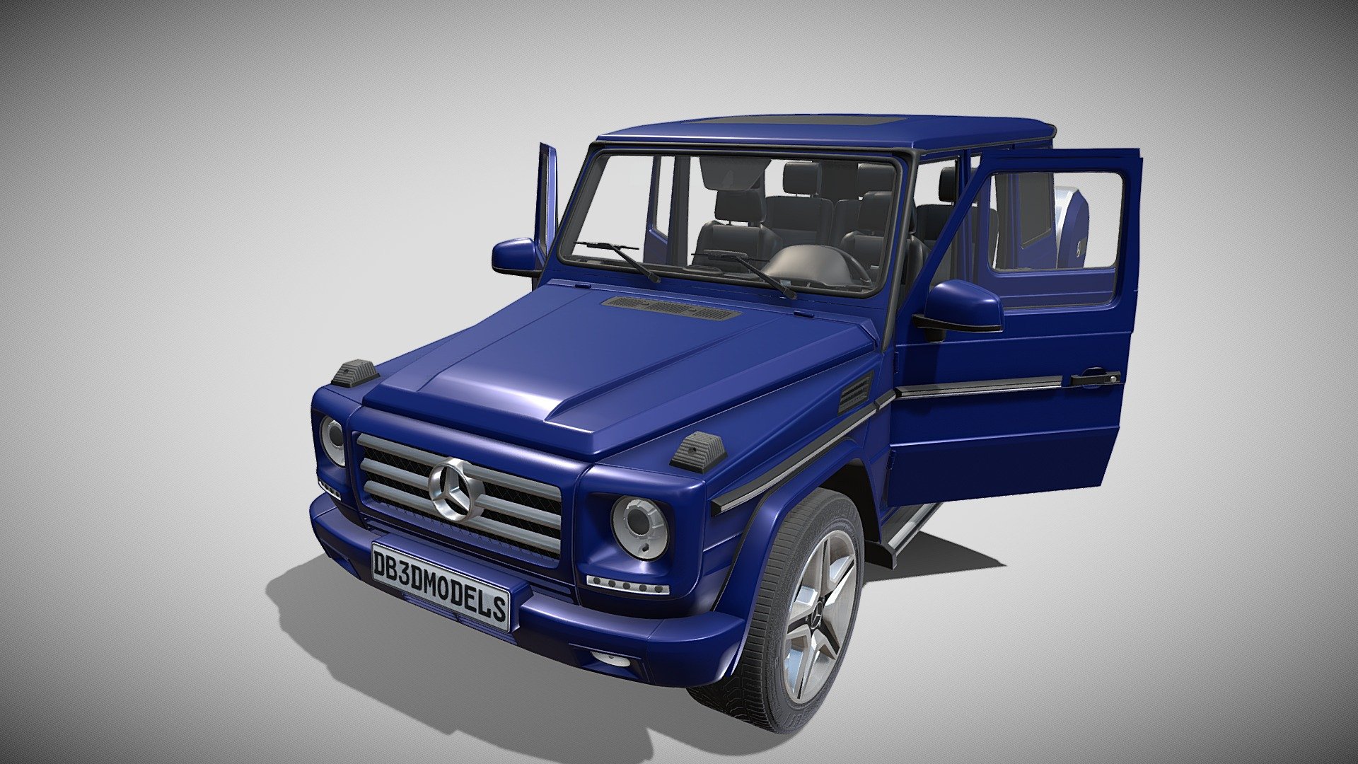 Mercedes Benz G Class with interior Blue - Buy Royalty Free 3D model by ...