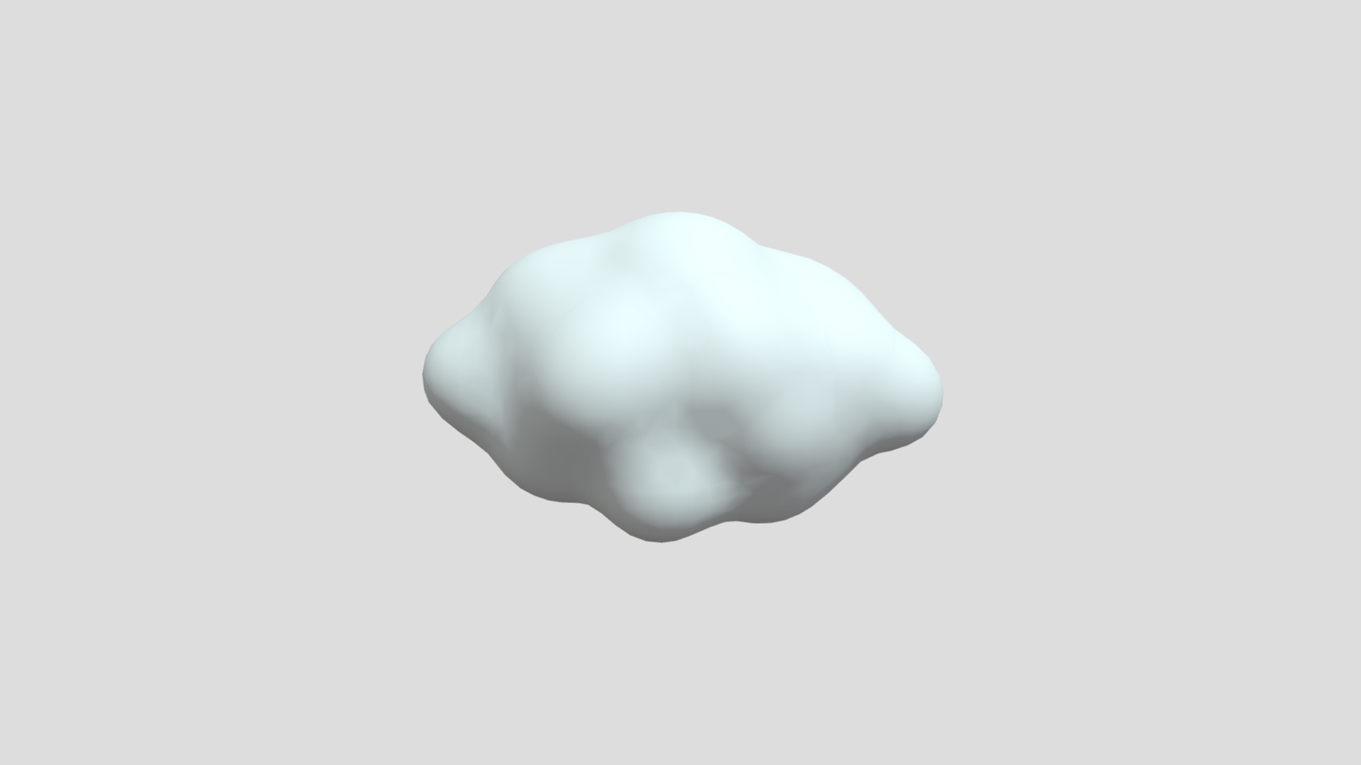 3D model Clouds Three - This is a 3D model of the Clouds Three. The 3D model is about a white object with a black background.