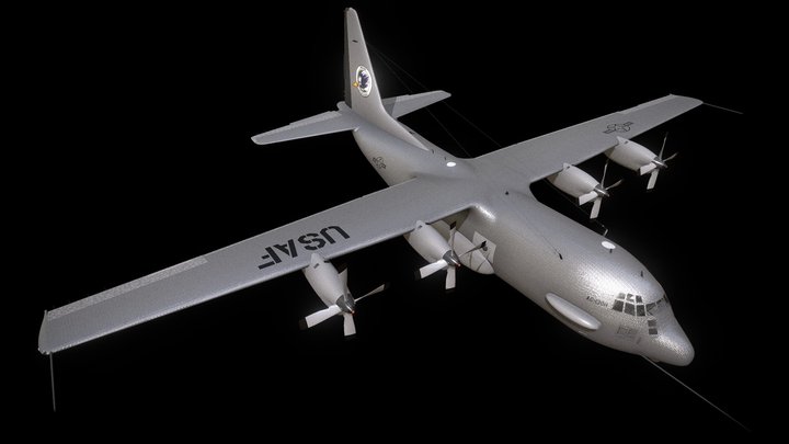 Lockheed AC-130H Spectre - Highly Detailed 3D Model