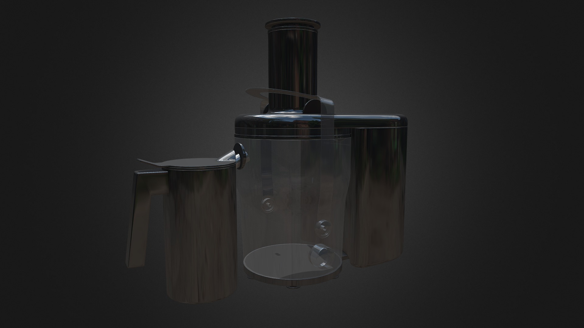 3D model Electric Juicer - This is a 3D model of the Electric Juicer. The 3D model is about a few beakers with liquid in them.