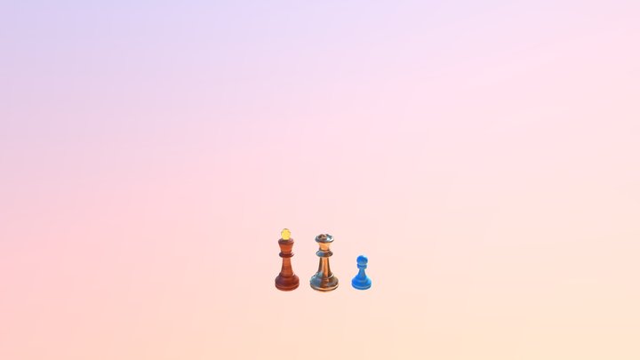 Chess Pieces Substance Painter 3D Model