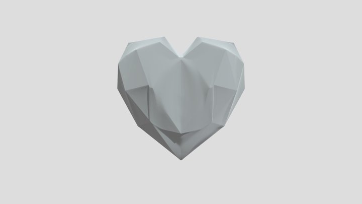 Crystal Heart 3D Model