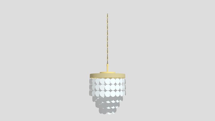 Dickison 3 Light Unique Tiered Chandelier 3D Model