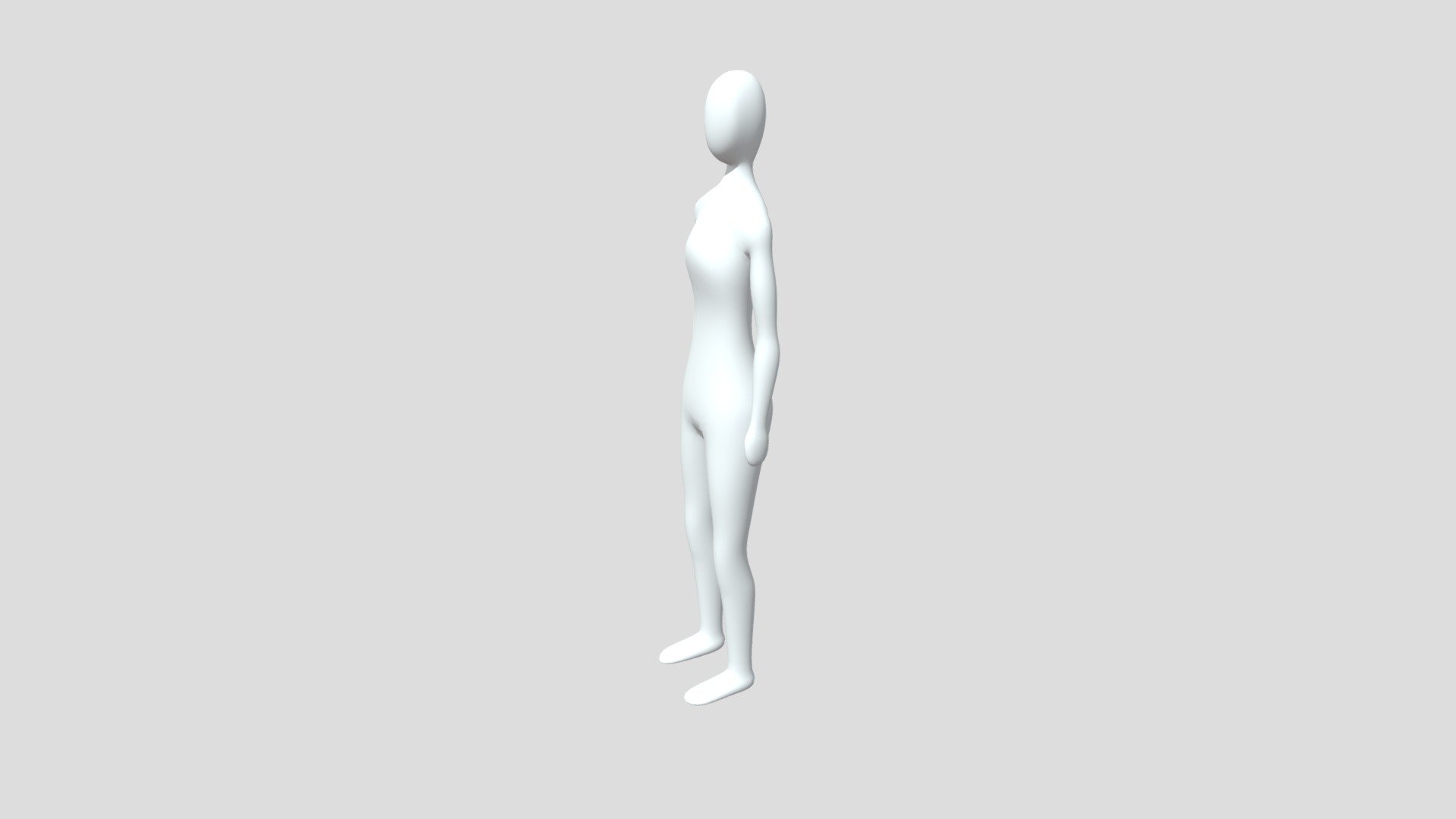 LowPoly Feminine Body Model