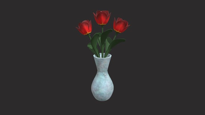 Red Tulips (Tulipanes Rojos) 3D Model