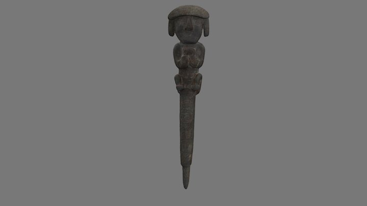 Late Preclassic sceptre, Uaxactun 3D Model