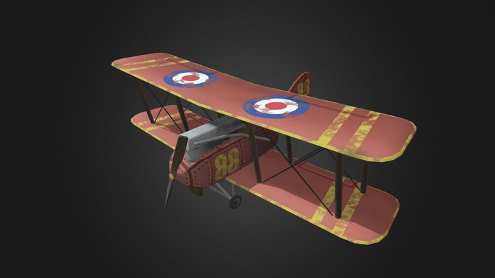 AMC D.H.9 - Stylised aircraft 3D Model