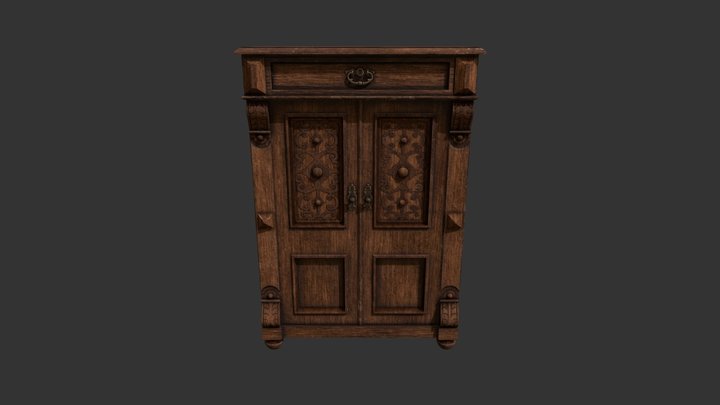 Old  Cupboard 3D Model