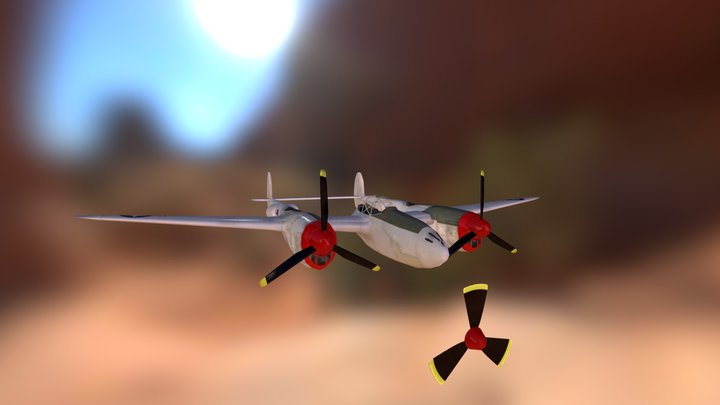 P38 Lightning 3D Model
