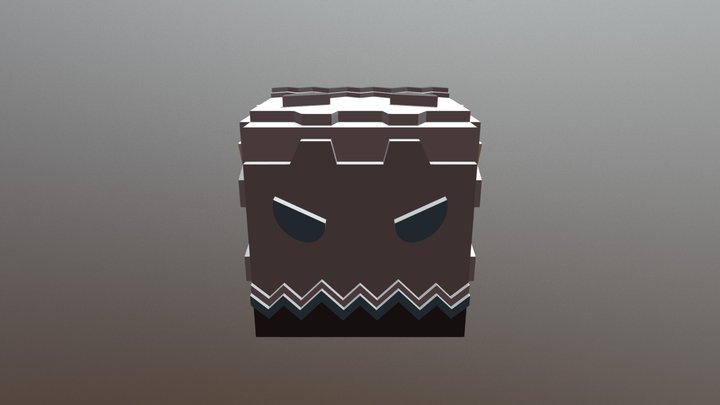 Cube From Geometry Dash 3D Model