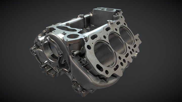 Giulia QV Engine Block 3D Model