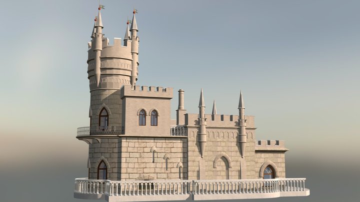 Ласточкино Гнездо, Крым - Swallow's nest castle 3D Model