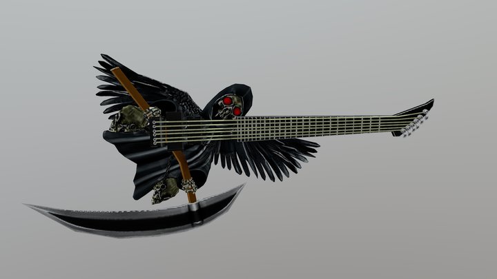 Death Angel Guitar 3D Model