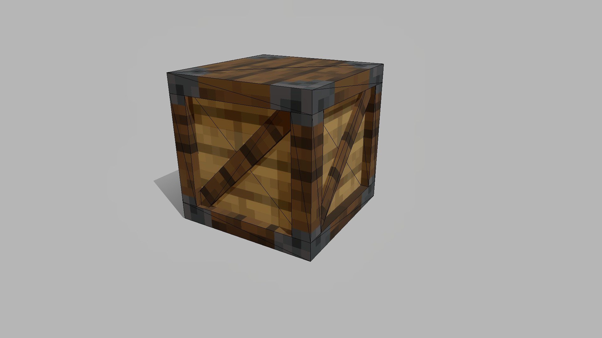 Wooden Crate Minecraft Model Download Free 3D model by Veillax135