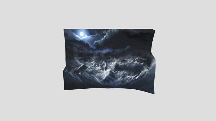 Rough Seas Photo in sort of 3d 3D Model