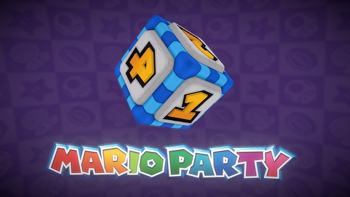 Mario Party Dice Block 3D Model