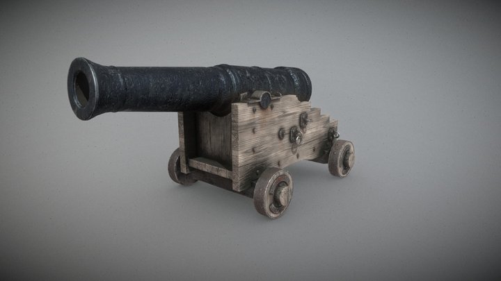 old cannon 3D Model