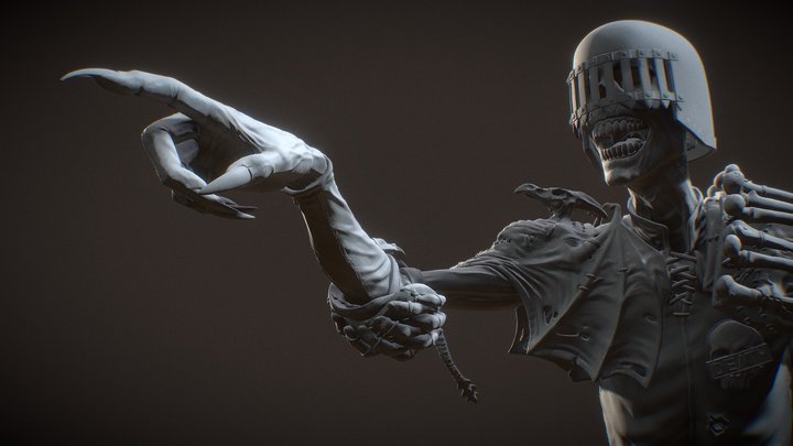 Judge Death Statue 3D Model
