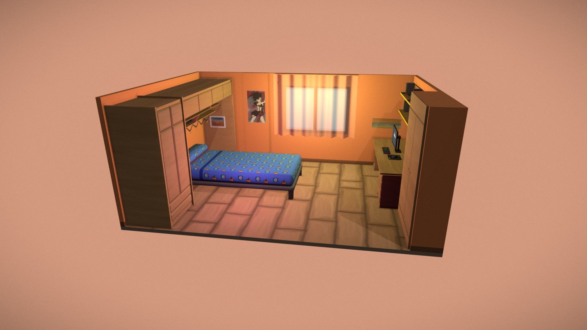 Bedroom Download Free 3d Model By Levadurasalvaje [36b990c] Sketchfab