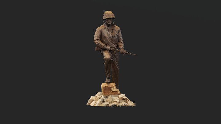 Texas Medal of Honor Memorial Statue 3D Model