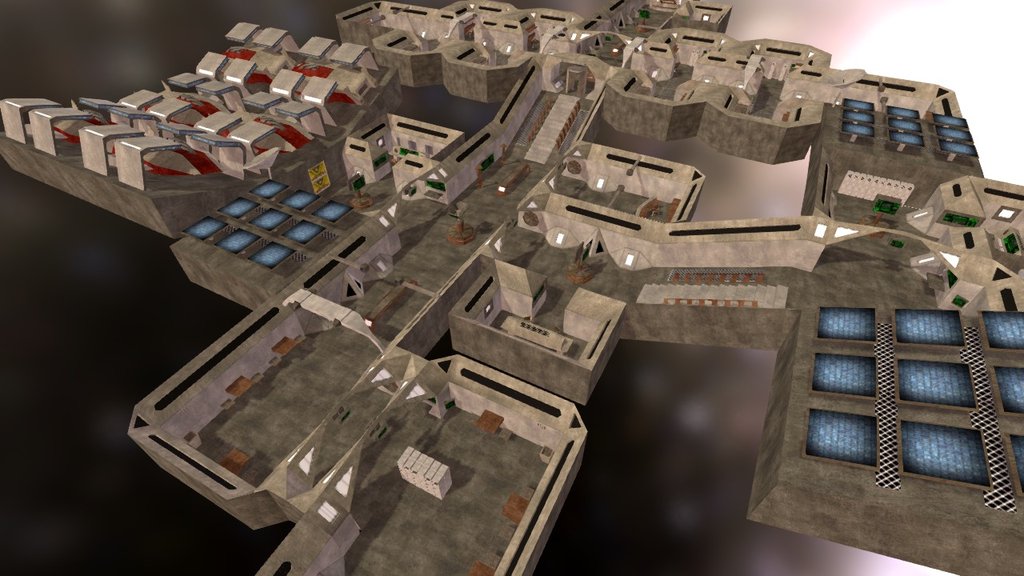 Modular Space Station - 3D model by Rupert Stamp (@stamp) [36b9bb8 ...