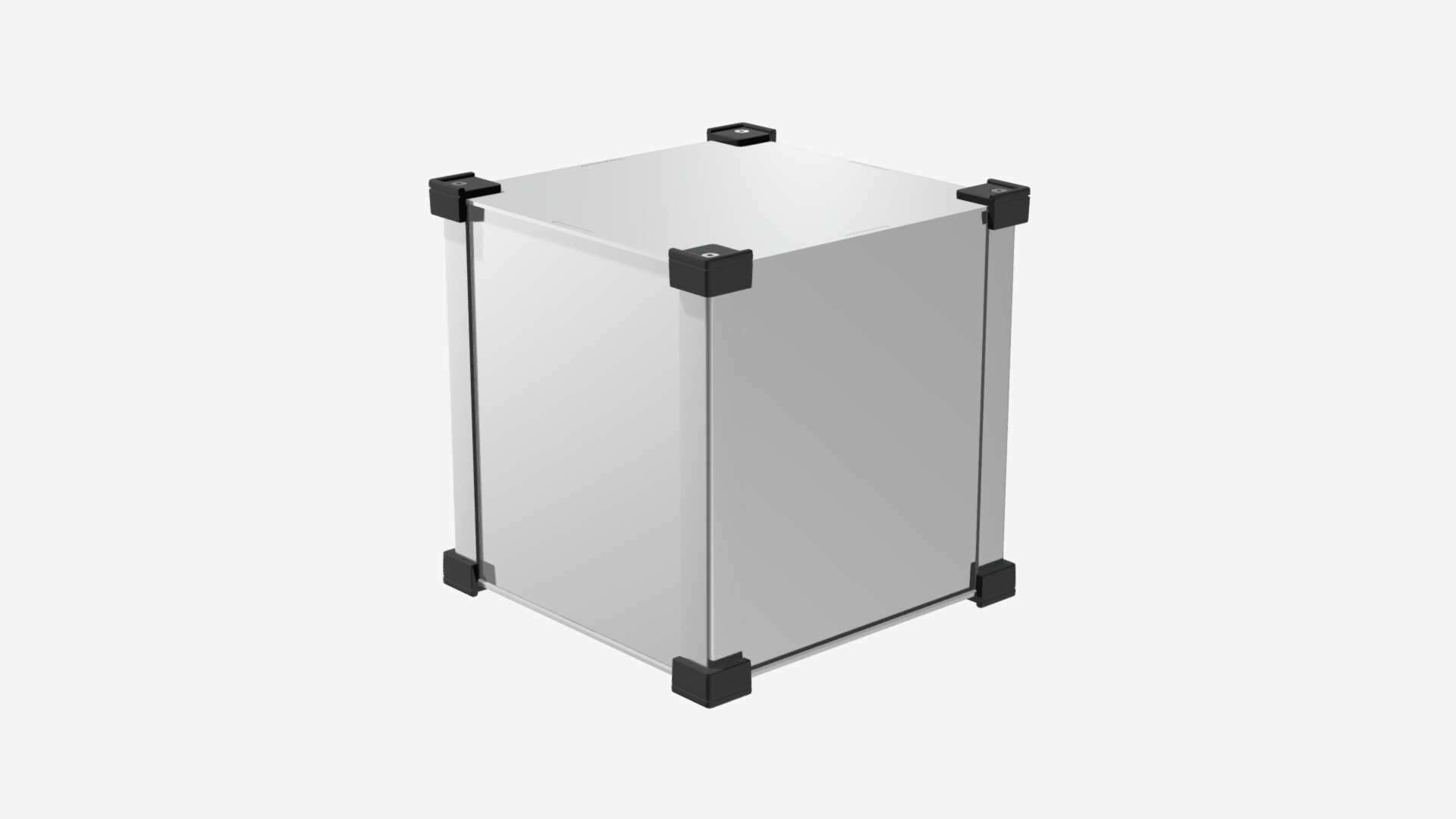 コーナーガード付フリーサイズアルミBOX - ALGF150-150-150K15-B — Sketchfab embed 3D viewer