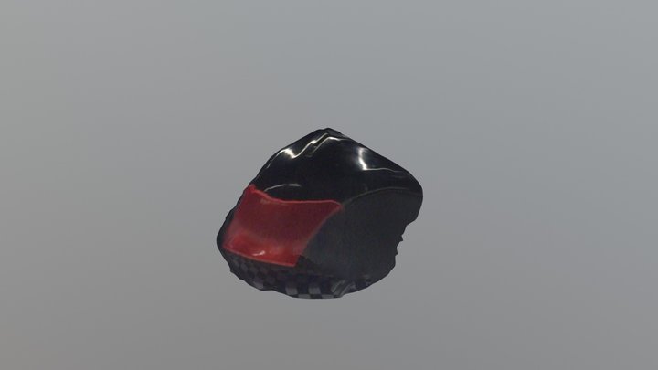 PC mouse red black 3D Model