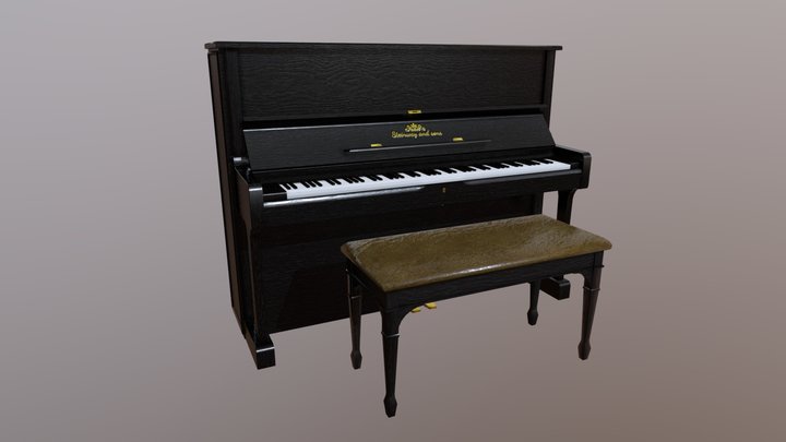 Piano Steinway and Sons 1905 3D Model