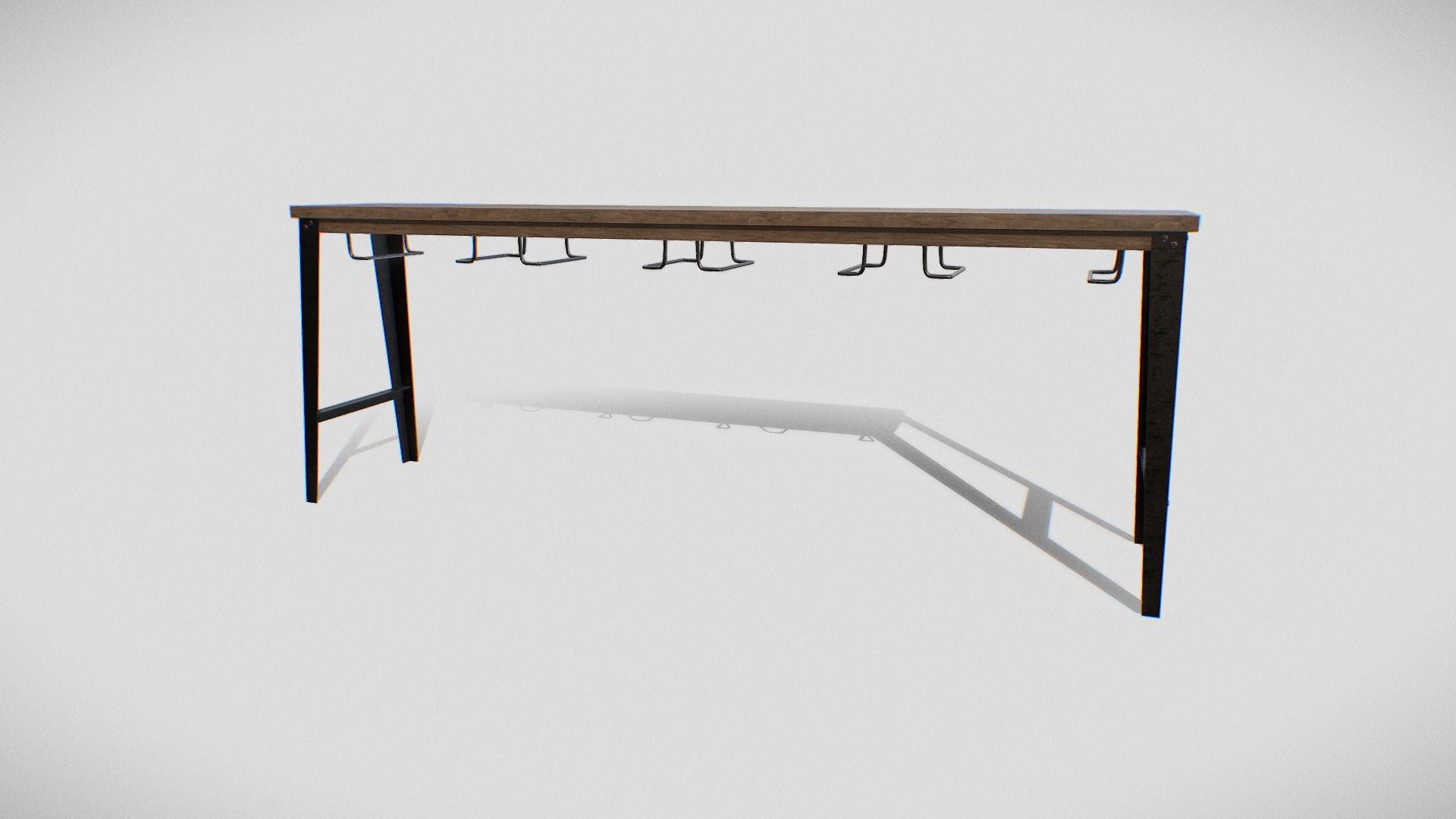 3D model Bar Table 02 - This is a 3D model of the Bar Table 02. The 3D model is about a table with a metal frame.