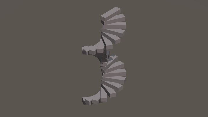 Escada em espiral (Faculdade) 3D Model