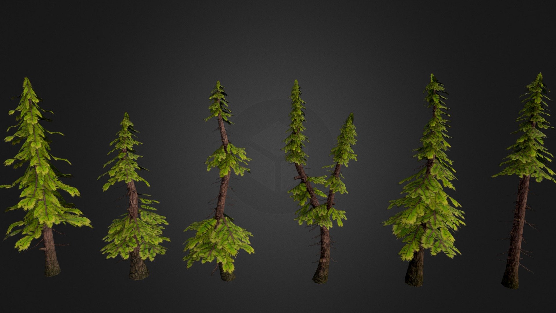 Stylized Pinetrees - Buy Royalty Free 3d Model By Wordofcurse [36bd8b0 