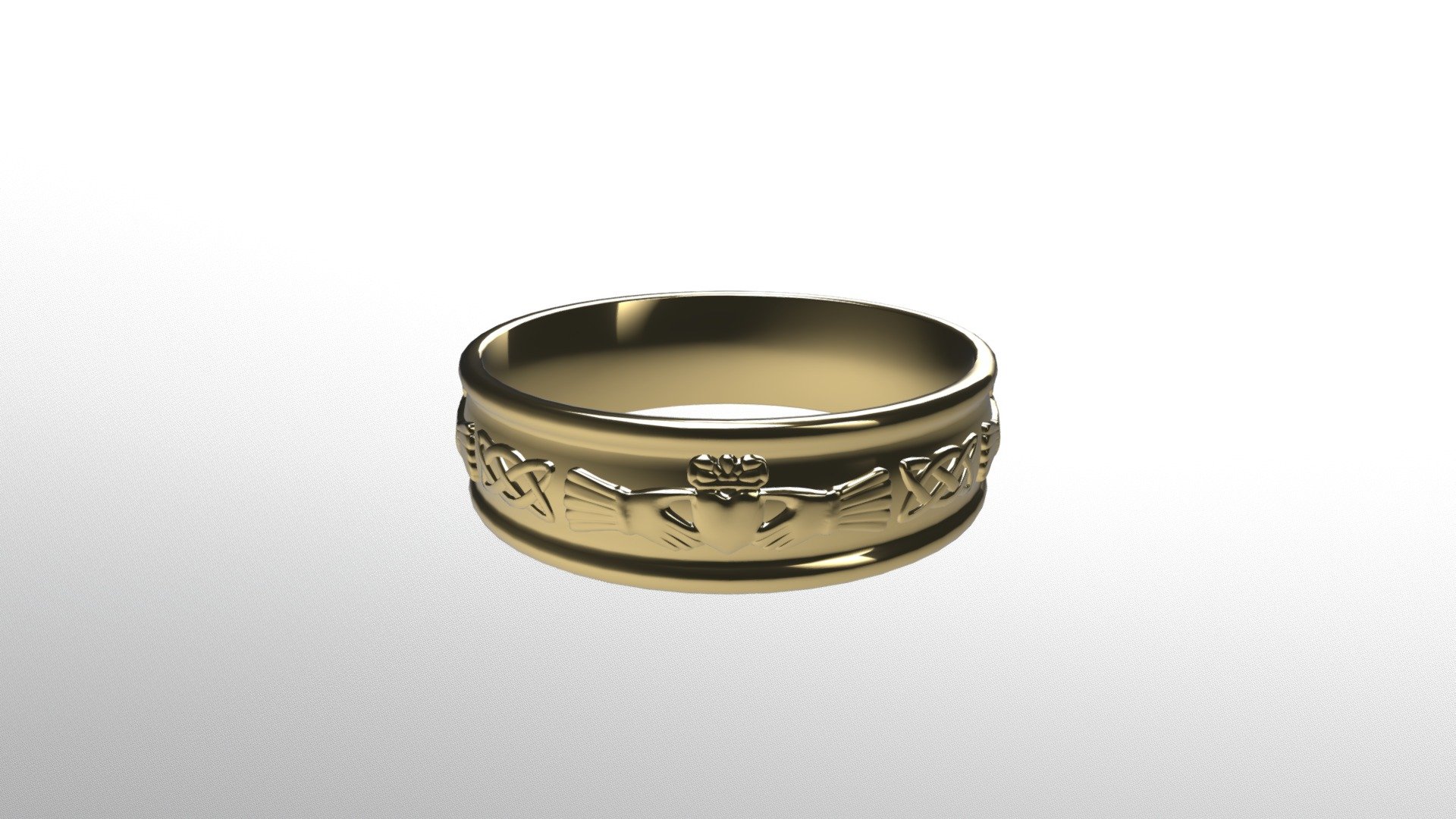 Fadó Gold Claddagh Ring - 3D model by No Place Like (@noplacelike ...