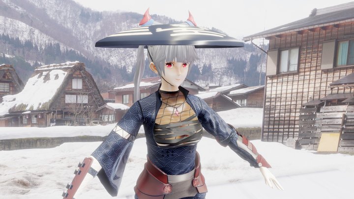 Village and snow (test) 3D Model