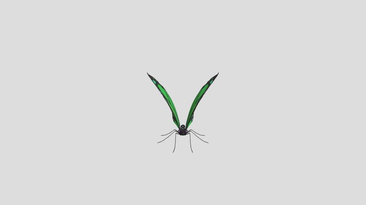Green Peace Butterfly 3D Model